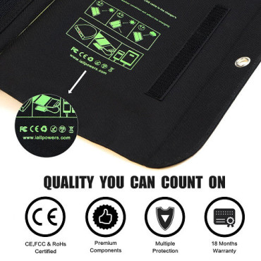 Зарядний пристрій на сонячній батареї Allpowers Solar panel 21W 10000 mAh