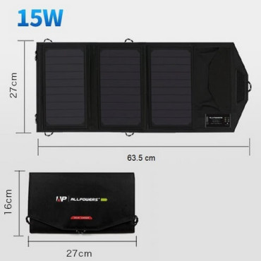 Зарядний пристрій Allpowers Solar panel AP-SP5V15W