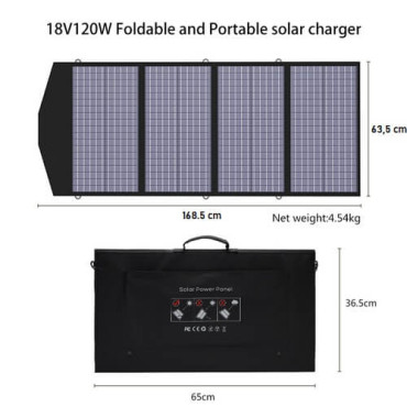 Зарядний пристрій на сонячній батареї Allpowers AP-SP18V+5V/120W