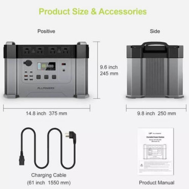 Акумулятор портативний ALLPOWERS S2000 - 405405mAh3.7V(1500Wh) 2000W