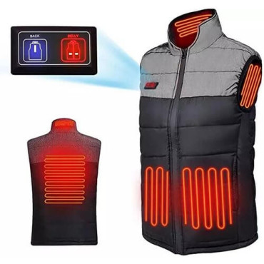 Жилетка EHV-05-4D - 4 heated zones, input : 5V 2A, Dual control