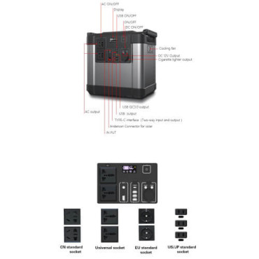 Акумулятор портативний LIPOWER G2000 - 600000mAh (2220Wh)