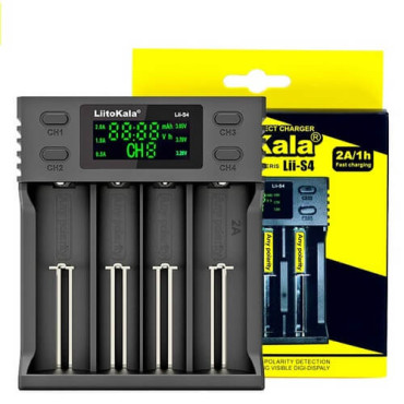 Зарядний пристрій LiitoKala S4 (4 канали, дисплей)