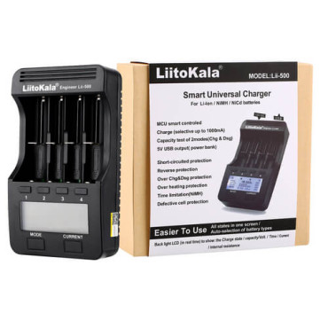 Зарядний пристрій LiitoKala Lii-500 (4 канали, дисплей)