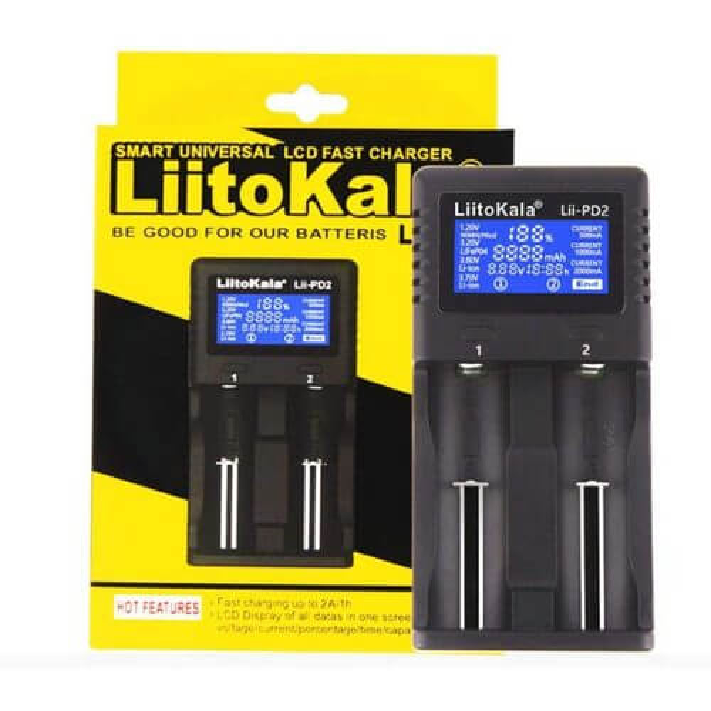 Зарядний пристрій LiitoKala Lii-PD2 (2 канали, дисплей)