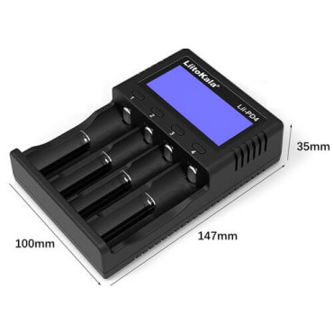 Зарядний пристрій LiitoKala Lii-PD4 (4 канали, дисплей)