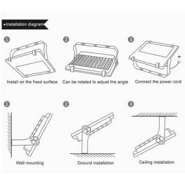 Прожектор 60W + сонячна панель 6V 12W (1/5)