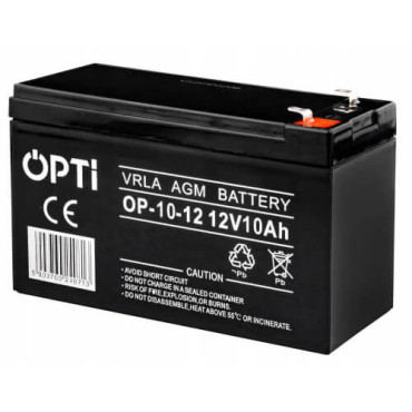 Акумулятор OPTI VRA AGM OP-10-12, 12V10Ah