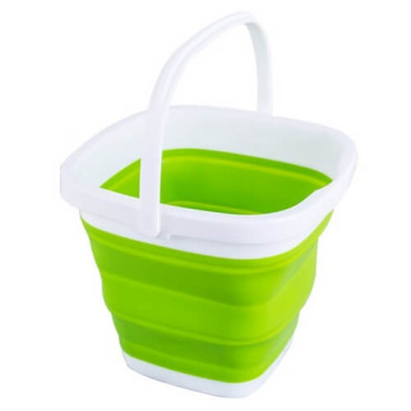 Відро силіконове складане (1725F) квадратне 5L/370g мікс (4кол/уп)