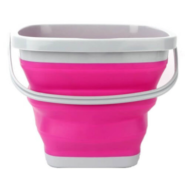 Відро силіконове складане (1730F) квадратне 10L/600g мікс (4кол/уп)