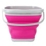 Відро силіконове складане (1730F) квадратне 10L/600g мікс (4кол/уп)
